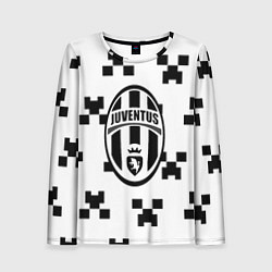 Лонгслив женский Juventus x minecraft pattern, цвет: 3D-принт