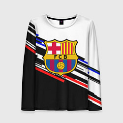 Женский лонгслив Barcelona полосы текстура спорт