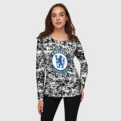 Лонгслив женский Челси штрихи красок, цвет: 3D-принт — фото 2