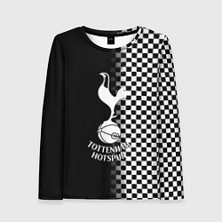Лонгслив женский Тоттенхэм клетка шахматная, цвет: 3D-принт