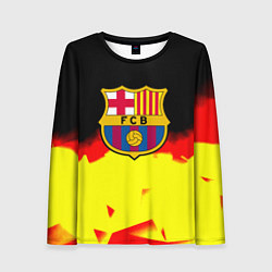 Лонгслив женский Borussia абстракция золото геометрия, цвет: 3D-принт