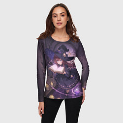 Лонгслив женский Аниме Ведьма Читает Книгу Заклинаний, цвет: 3D-принт — фото 2
