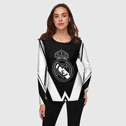 Лонгслив женский Real Madrid геометрия спорт, цвет: 3D-принт — фото 2