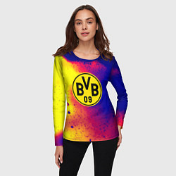 Лонгслив женский Borussia космические краски, цвет: 3D-принт — фото 2