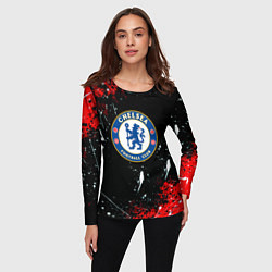 Лонгслив женский Chelsea брызги красок текстура, цвет: 3D-принт — фото 2