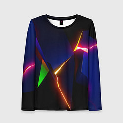 Лонгслив женский Neon colored geometric, цвет: 3D-принт