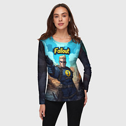 Лонгслив женский Fallout смотритель с пистолетом, цвет: 3D-принт — фото 2