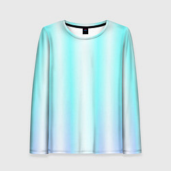 Лонгслив женский Neon white blue lines, цвет: 3D-принт