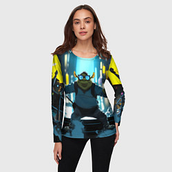 Лонгслив женский Шрек в неоновых очках, цвет: 3D-принт — фото 2