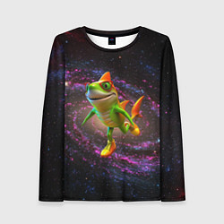 Лонгслив женский Тралалеро тралала в космосе, цвет: 3D-принт