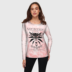 Лонгслив женский Каэр Морхен - школа волка, цвет: 3D-принт — фото 2