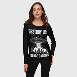 Лонгслив женский Нападение нло, цвет: 3D-принт — фото 2