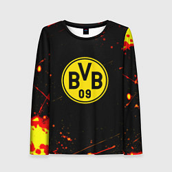 Женский лонгслив Боруссиа огненные краски текстура