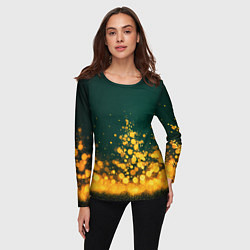 Лонгслив женский Новогодние елочки из боке, цвет: 3D-принт — фото 2