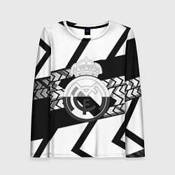 Лонгслив женский Реал Мадрид краски полосы, цвет: 3D-принт