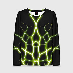 Женский лонгслив Color green black