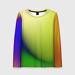 Лонгслив женский The color is multicolored, цвет: 3D-принт