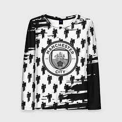 Женский лонгслив Манчестер сити краски люди