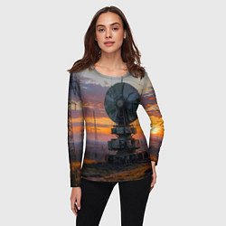 Лонгслив женский Радиоэфир на закате, цвет: 3D-принт — фото 2