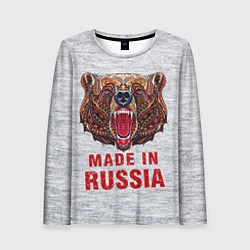 Женский лонгслив Bear: Made in Russia