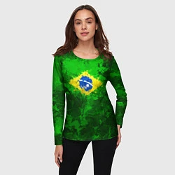 Лонгслив женский Бразилия, цвет: 3D-принт — фото 2