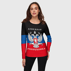 Лонгслив женский Донецкая народная республика, цвет: 3D-принт — фото 2