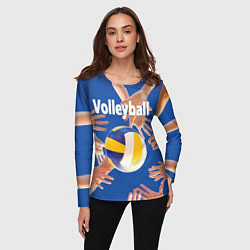 Лонгслив женский Волейбол играют все, цвет: 3D-принт — фото 2