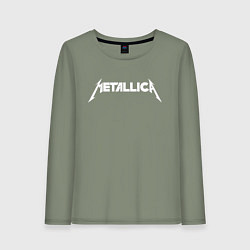Лонгслив хлопковый женский Metallica, цвет: авокадо