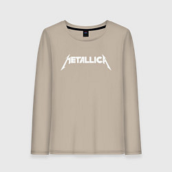 Лонгслив хлопковый женский Metallica, цвет: миндальный