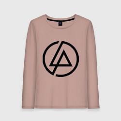 Лонгслив хлопковый женский Linkin Park: Sybmol, цвет: пыльно-розовый
