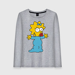 Лонгслив хлопковый женский Maggie Simpson, цвет: меланж