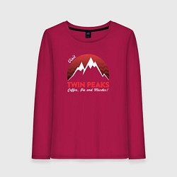 Лонгслив хлопковый женский Twin Peaks: Pie & Murder, цвет: маджента