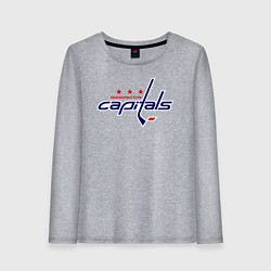 Лонгслив хлопковый женский Washington Capitals, цвет: меланж