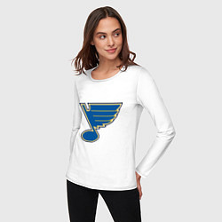 Лонгслив хлопковый женский St Louis Blues, цвет: белый — фото 2