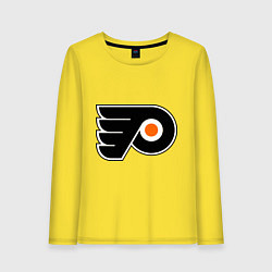 Лонгслив хлопковый женский Philadelphia Flyers, цвет: желтый