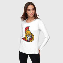 Лонгслив хлопковый женский Ottawa Senators цвета белый — фото 2