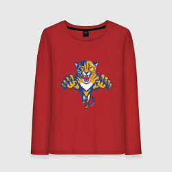 Лонгслив хлопковый женский Florida Panthers, цвет: красный