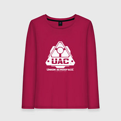 Лонгслив хлопковый женский UAC, цвет: маджента