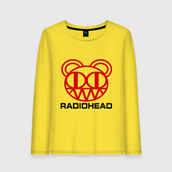 Лонгслив хлопковый женский Radiohead, цвет: желтый