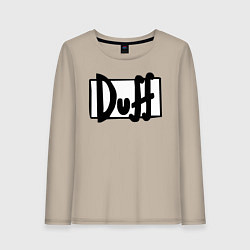 Лонгслив хлопковый женский Duff, цвет: миндальный