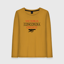 Лонгслив хлопковый женский Arsenal: Concordia Crescit, цвет: горчичный