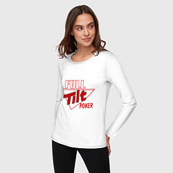 Лонгслив хлопковый женский Full Tilt Poker, цвет: белый — фото 2