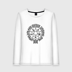 Лонгслив хлопковый женский Hellsing Pentagram, цвет: белый