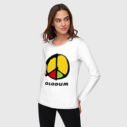 Лонгслив хлопковый женский Olodum, цвет: белый — фото 2