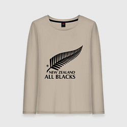 Лонгслив хлопковый женский New Zeland: All blacks, цвет: миндальный