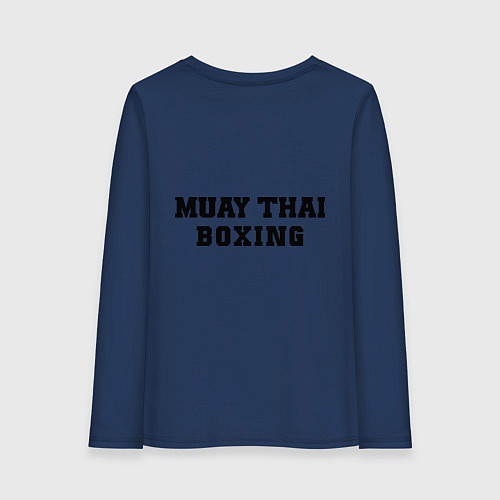 Женский лонгслив Muay Thai / Тёмно-синий – фото 2
