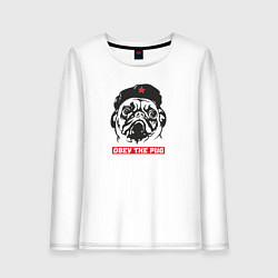 Женский лонгслив Obey the pug