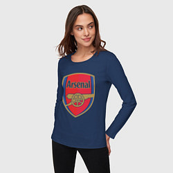 Лонгслив хлопковый женский Arsenal FC, цвет: тёмно-синий — фото 2