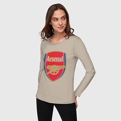 Лонгслив хлопковый женский Arsenal FC, цвет: миндальный — фото 2