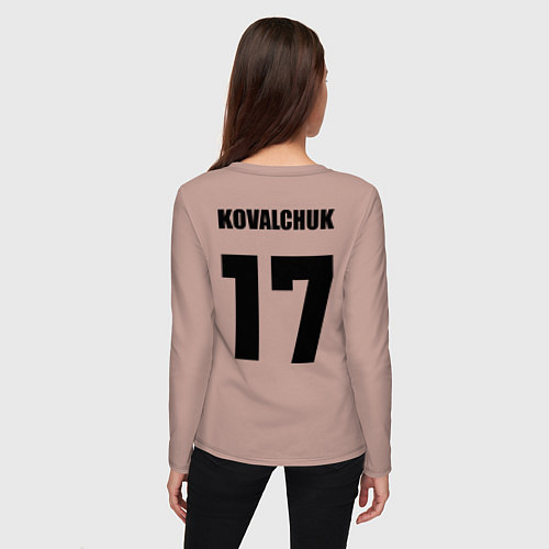 Женский лонгслив New Jersey Devils: Kovalchuk 17 / Пыльно-розовый – фото 4